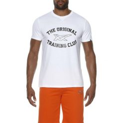 Asics Graphic Top 131530-0001. Białe t-shirty męskie Asics, s, bez wzorów, bez kołnierzyka. W wyprzedaży za 89,99 zł.