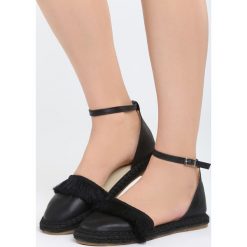 Espadryle damskie: Czarne Espadryle Touching My Heart