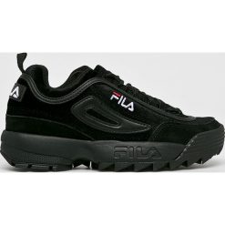 Fila - Buty. Czarne buty sportowe damskie Fila, ze skóry, sportowe. W wyprzedaży za 319,90 zł.