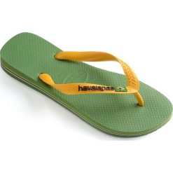 Havaianas - Japonki. Zielone klapki damskie marki Havaianas, z gumy, na płaskiej podeszwie. W wyprzedaży za 69,90 zł.