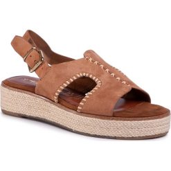 Espadryle TAMARIS - 1-28263-34 Nut 440. Pomarańczowe espadryle damskie Tamaris, bez wzorów, ze skóry, bez obcasa. Za 279,00 zł.