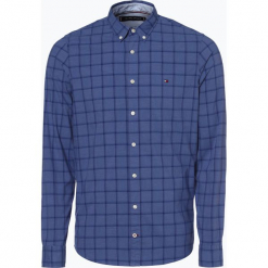 Tommy Hilfiger - Koszula męska, niebieski. Niebieskie koszule męskie na spinki TOMMY HILFIGER, m, z klasycznym kołnierzykiem. Za 399,95 zł.