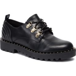 Oxfordy MY TWIN - Stringata 192MCP098 Nero 00006. Czarne półbuty damskie My Twin, na co dzień, bez wzorów, ze skóry, bez obcasa, bez zapięcia. Za 639,00 zł.