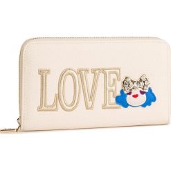 Duży Portfel Damski LOVE MOSCHINO - JC5651PP07KH0110 Avorio. Białe portfele damskie Love Moschino, bez wzorów, ze skóry ekologicznej. W wyprzedaży za 369,00 zł.