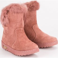 Buty zimowe damskie: CIEPŁE RÓŻOWE ŚNIEGOWCE