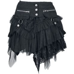Spódniczki: KuroNeko Cat Skirt Spódnica Mini czarny