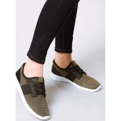 Zielone Buty Sportowe Athletically. Zielone buty sportowe damskie Born2be, bez wzorów, ze skóry, sportowe. Za 59,99 zł.
