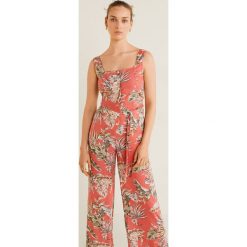 Mango - Kombinezon Palm. Czerwone kombinezony damskie Mango, s, bez wzorów, z bawełny, bez kołnierzyka, bez rękawów. Za 139,90 zł.