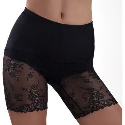 Ochronne figi modelujące Alison czarne. Pomarańczowe majtki damskie wyszczuplające marki Astratex, bez wzorów, z bawełny. Za 62,99 zł.