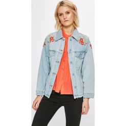 Answear - Kurtka Wiya for Answear. Szare kurtki damskie jeansowe ANSWEAR, l, z haftami. W wyprzedaży za 169,90 zł.