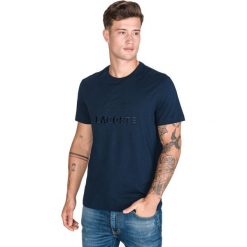 Lacoste Koszulka Niebieski. Niebieskie podkoszulki męskie Lacoste, l, z haftami, z bawełny. Za 266,95 zł.