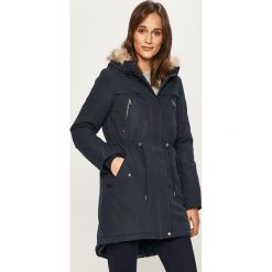 Vero Moda - Parka. Niebieskie kurtki damskie Vero Moda, s, bez wzorów, z poliesteru, długie, z kapturem. W wyprzedaży za 149,90 zł.