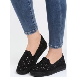 Espadryle damskie: Czarne Espadryle No Never