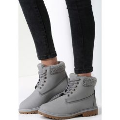 Buty zimowe damskie: Szare Traperki Roxanne