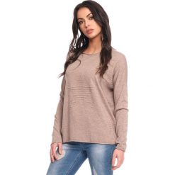 Sweter "Orna" w kolorze szarobrązowym. Brązowe swetry damskie Scarlet Jones, l, bez wzorów, bez rękawów, bez kaptura. W wyprzedaży za 152,95 zł.