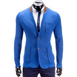 Marynarki męskie: MARYNARKA MĘSKA CASUAL M07 – NIEBIESKA
