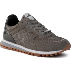 Sneakersy LIU JO - Wonder BXX049 PX067 Dk Grey S1017. Zielone półbuty damskie Liu Jo, z zamszu. W wyprzedaży za 299,00 zł.