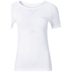 Bluzki sportowe damskie: Odlo Koszulka damska Shirt s/s crew neck Evolution Light biała r. S