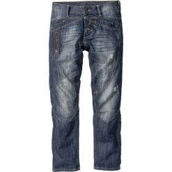 Dżinsy Regular Fit Straight bonprix niebieski "used". Niebieskie jeansy męskie regular bonprix. Za 79,99 zł.