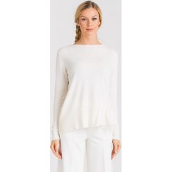 SWETER MY TWIN TWINSET. Białe swetry damskie Twinset, xs, w koronkowe wzory, z wełny, bez rękawów, bez kaptura. Za 719,00 zł.