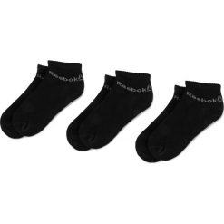 Zestaw 3 par niskich skarpet unisex Reebok - Act Corw Ankle Sock 3P DU2921 Black/Black. Czarne skarpetki damskie marki Reebok, bez wzorów, z elastanu. Za 24,95 zł.