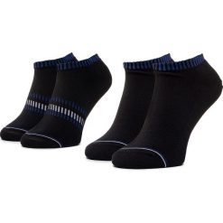 Zestaw 2 par niskich skarpet unisex TOMMY HILFIGER - 320213001 Black 200. Czarne skarpetki męskie TOMMY HILFIGER, bez wzorów, z elastanu. Za 39,00 zł.