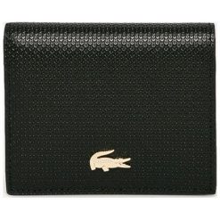 Lacoste - Portfel skórzany. Czarne portfele damskie Lacoste, bez wzorów, ze skóry. Za 489,90 zł.