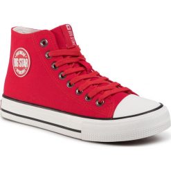 Trampki BIG STAR - FF274A403 Czerwony. Czerwone półbuty damskie BIG STAR, bez wzorów, z gumy, bez zapięcia. Za 109,00 zł.