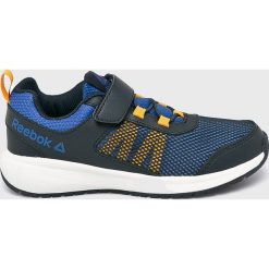 Reebok - Buty dziecięce Road Supreme. Niebieskie trampki chłopięce Reebok, bez wzorów, ze skóry, sportowe, z okrągłym noskiem, bez zapięcia. W wyprzedaży za 139,90 zł.