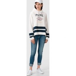 Pepe Jeans Pamela Bluza Biały. Białe bluzy damskie Pepe Jeans, s, z haftami, z bawełny, bez rękawów, bez kaptura. Za 412,95 zł.