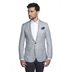 Marynarka prado szary slim fit. Marynarki męskie Recman. Za 679,00 zł.