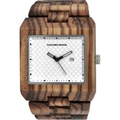 Zegarek Giacomo Design Drewniany męski GD08502. Brązowe zegarki męskie marki Giacomo Design. Za 415,00 zł.