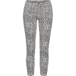 Spodnie SKINNY w cętki leoparda bonprix czarno-biały leo. Czarne spodnie damskie bonprix. Za 59,99 zł.