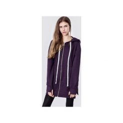 Bluzy męskie: Bluza bawełniana z kapturem i suwakami Basic Purple