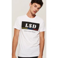 T-shirt z nadrukiem - Biały. Białe t-shirty męskie z nadrukiem House, l. Za 29,99 zł.