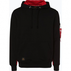 Alpha Industries - Męska bluza nierozpinana, czarny. Czarne bluzy męskie Alpha Industries, m, bez wzorów, z kapturem, bez rękawów, z kapturem. Za 349,95 zł.