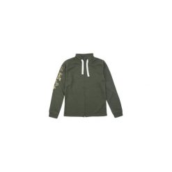 Bluza damska rozpinana z printem dresowa. Brązowe bluzy rozpinane damskie TXM, z nadrukiem, z dresówki. Za 34,99 zł.