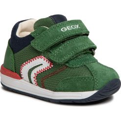 Sneakersy GEOX - B Rishon B. B B940RB 01422 C3000 Green. Zielone trampki chłopięce Geox, bez wzorów, ze skóry, na rzepy. W wyprzedaży za 189,00 zł.