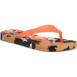 Japonki MELISSA - Melissa + Ipanema 32686 White/Orange/Beige 25192. Pomarańczowe klapki damskie Melissa, bez wzorów, z tworzywa sztucznego, bez obcasa. W wyprzedaży za 139,00 zł.