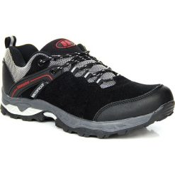 Buty trekkingowe męskie: Buty męskie trekkingowe z membraną czarne Hasby