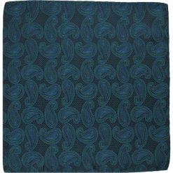 Elegancka, Męska Poszetka - ALTIES - Wzór Paisley, Odcienie Morskiego POSZALTTANIA0061. Niebieskie poszetki męskie Alties, bez wzorów, z materiału, eleganckie. Za 16,90 zł.