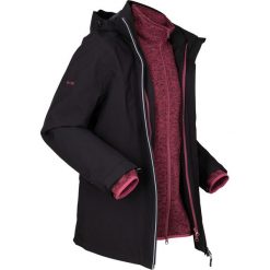 Kurtka funkcyjna outdoorowa 3 w 1 z bluzą z polaru bonprix czarno-czerwony rododendron. Czarne bluzy damskie bonprix, s, bez wzorów, z polaru, bez kaptura. Za 319,99 zł.