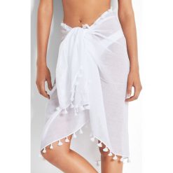 Seafolly - Chusta plażowa. Białe parea damskie Seafolly, uniwersalny, z bawełny. W wyprzedaży za 139,90 zł.