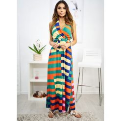 Sukienka Alice Maxi Kolor Zieleń ONESIZE. Czarne sukienki damskie LIGARI, uniwersalny, w paski, z bawełny, maxi. Za 149,99 zł.