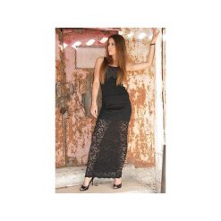 Długa czarna koronkowa spódnica Long Legs. Czarne spódniczki damskie WOW, na co dzień, m, bez wzorów, z koronki, eleganckie, długie, maxi, proste. Za 220,00 zł.