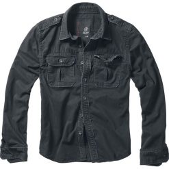 Brandit Vintage Shirt Koszula czarny. Czarne koszule męskie marki Brandit, xl, klasyczne, z klasycznym kołnierzykiem, z długim rękawem. Za 164,90 zł.