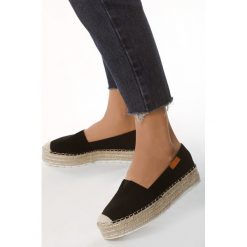 Czarne Espadryle Academy. Czarne espadryle damskie Born2be, bez wzorów, bez obcasa, na platformie. Za 89,99 zł.