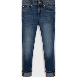 Jack & Jones - Jeansy dziecięce 128-176 cm. Niebieskie spodnie chłopięce Jack & Jones, bez wzorów, z elastanu, z podwyższonym stanem. W wyprzedaży za 99,90 zł.