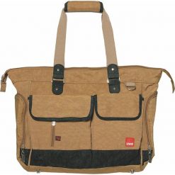 Torebki klasyczne damskie: Torba „Baggy” w kolorze beżowym na akcesoria do przewijania – 35 x 32 x 15 cm