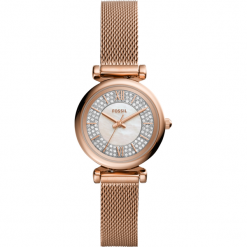 Zegarek FOSSIL - Carlie Mini ES4836 Rose Gold. Żółte zegarki damskie Fossil. W wyprzedaży za 419,00 zł.
